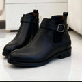 Black Buckle Chelsea Shoes