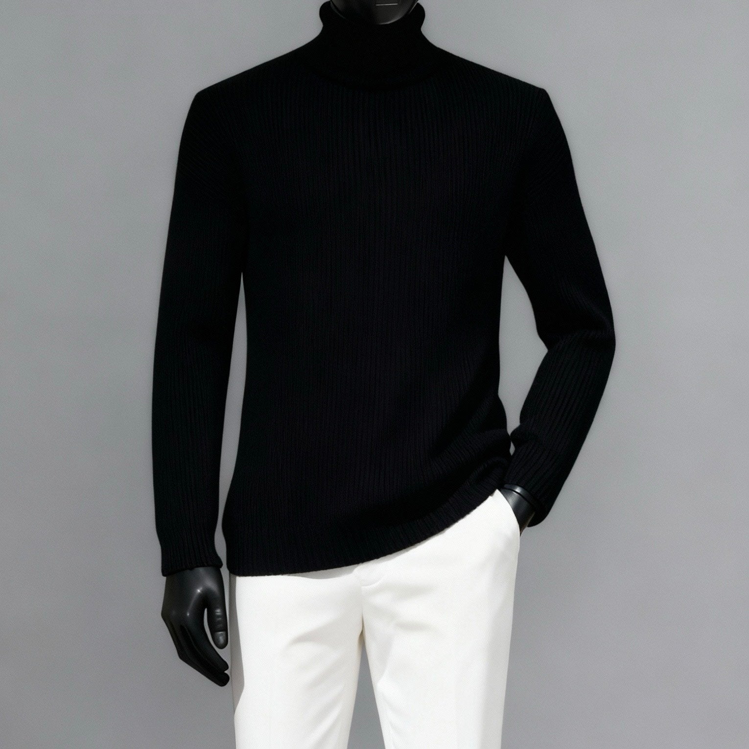 Black Luxe Turtleneck