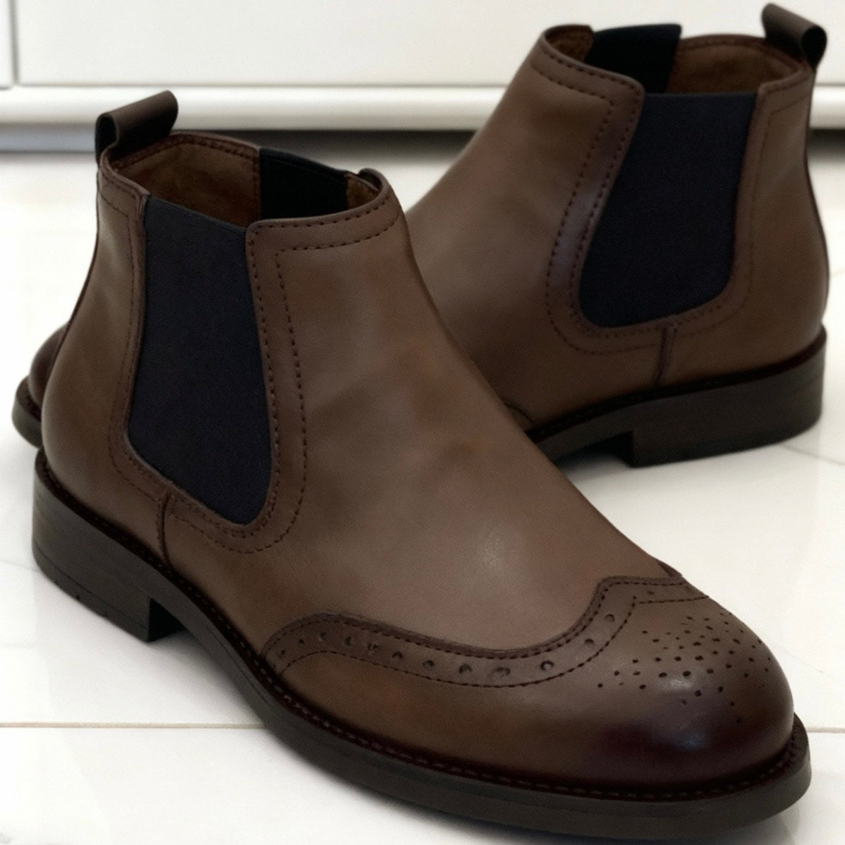 Brown-Brook Chelsea Shoes
