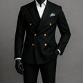Black Double Breasted Suit