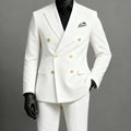White Double Breasted Suit