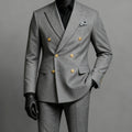 Gray Double Breasted Suit