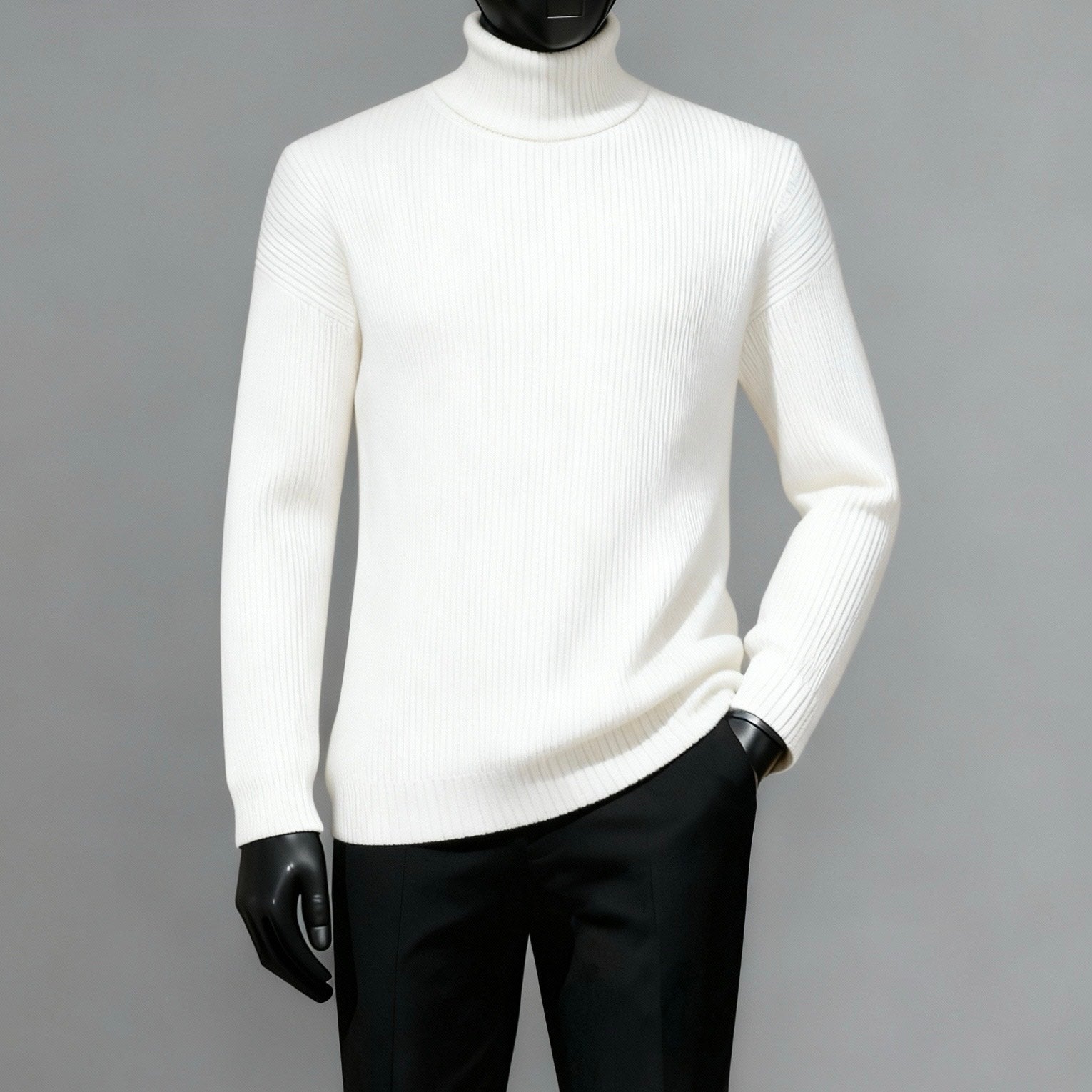 Pure White Luxe Turtleneck